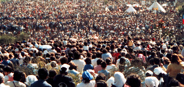 Una cifra superior a las 100 mil personas se congregó en las alturas de Peñablanca.  Era el 29 de septiembre de 1983.