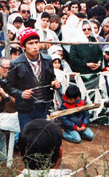 El joven Miguel Angel Poblete, captado en sus conversaciones con la Virgen a fines de agosto de 1983.